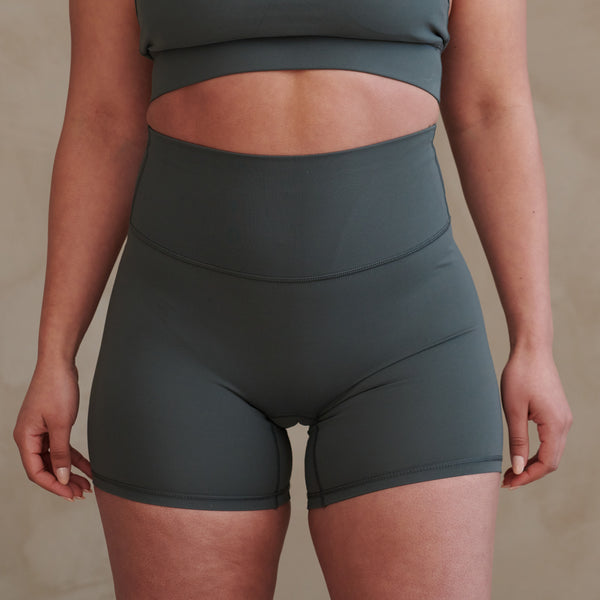 Moss Green Core Collection Biker Shorts