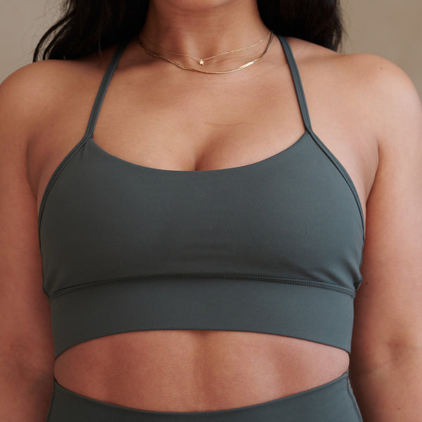 Moss Green Core Collection Sports Bra