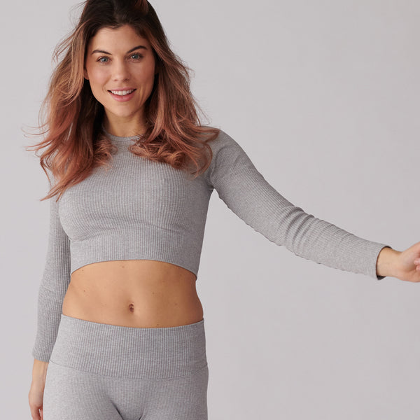 Glacier Limitless Ribbed Long Sleeve Crop Top